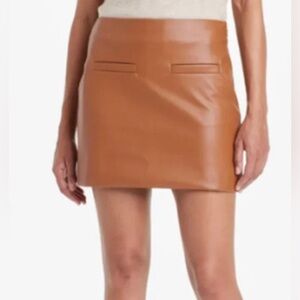 Women's Faux Leather Mini Skirt - A New
Day Tan 6